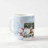 Mug Joyeux Noël hiver Illustration Deux photos (Devant gauche)