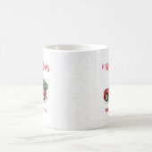 Mug Joyeux Noël Hiver Russe Camion Rouge Cute Neige (Centre)