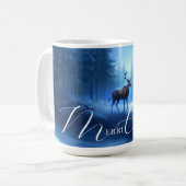 Mug Joyeux Noël hivernal adorable et modifiable (Devant gauche)