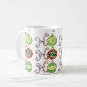 Mug Joyeux Noël Ho Ho Ho, décorations de cannes à bonb (Devant gauche)