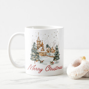 Mug Joyeux Noël Illustration de Noël ancienne vintage