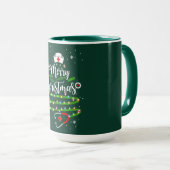 Mug Joyeux Noël Infirmière – Conception d'arbre de Noë (Devant droit)