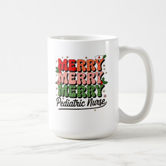 Mug Joyeux Noël Infirmière pédiatrique (Droite)