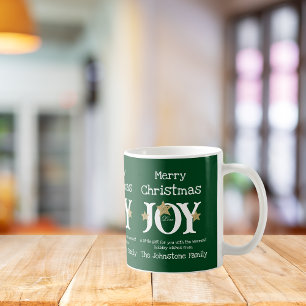 Mug Joyeux Noël Joie, 'Un cadeau pour vous' Rustic Chi