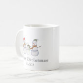 Mug Joyeux Noël - Jolie famille des Snowmen (Devant gauche)