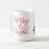 Mug Joyeux Noël joyeux et lumineux (Devant gauche)