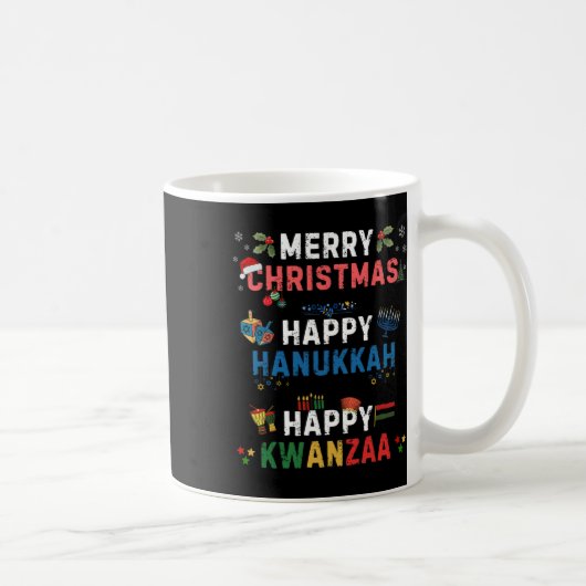 Mug Joyeux Noël Joyeux Hanoukka Joyeux Kwanzaa 10 (Droite)