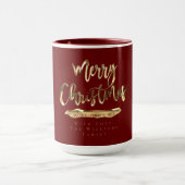 Mug Joyeux Noël Joyeux Nouvel An Elégant Or Rouge (Centre)