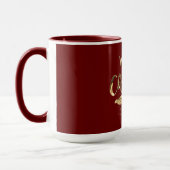 Mug Joyeux Noël Joyeux Nouvel An Elégant Or Rouge (Gauche)