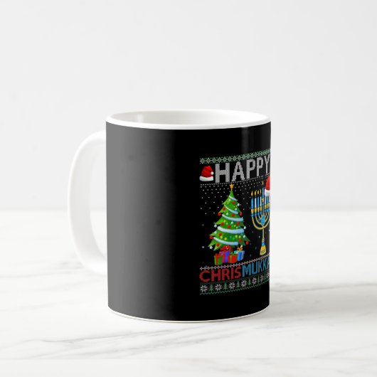 Mug Joyeux Noël juif Chrismukkah Hanoukka (Devant gauche)