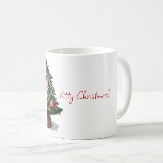 Mug Joyeux Noël Kitty (Devant droit)