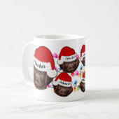 Mug Joyeux Noël Labrador Retriever Santa Hat Cute (Devant gauche)