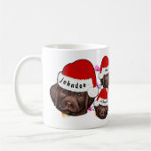 Mug Joyeux Noël Labrador Retriever Santa Hat Cute (Gauche)
