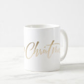 Mug Joyeux Noël Lettres d'or Foil Noël (Devant droit)