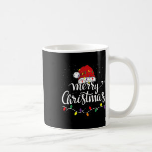 Mug Joyeux Noël Lumières Rouge Noël Chapeau Noël Famil