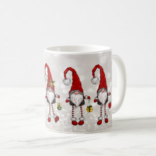 Mug Joyeux Noël, Lutins rouges à effet Bokeh pailleté