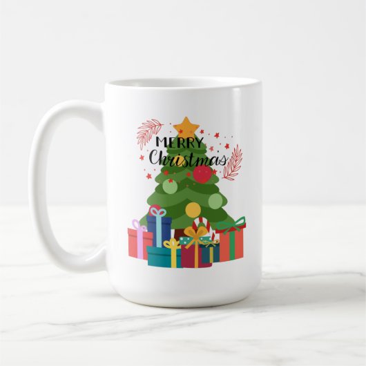 Mug Joyeux Noël magique : Arbre et cadeaux (Gauche)