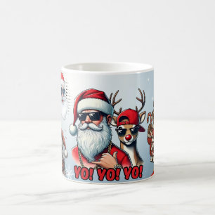Mug Joyeux Noël, méfaits de racoon père Noël