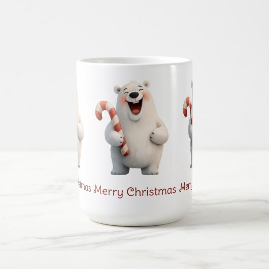 Mug Joyeux Noël mignon Ours Polaire Design (Centre)