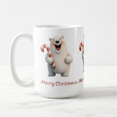 Mug Joyeux Noël mignon Ours Polaire Design (Gauche)