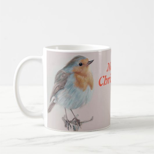 Mug "joyeux Noël" mignon Robin (Gauche)