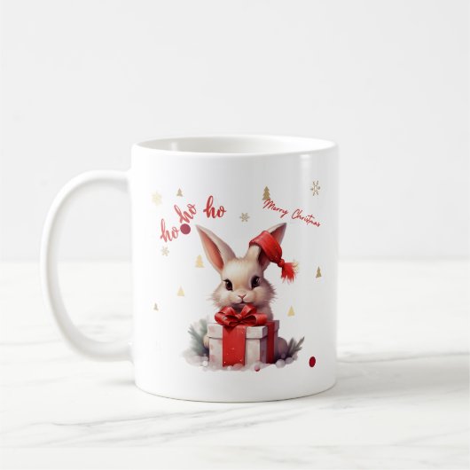 Mug Joyeux Noël mignonne Bunny (Gauche)