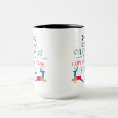 Mug Joyeux Noël mignonne cerf et texte personnalisé (Centre)