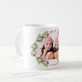 Mug Joyeux Noël Mistletoe photo de jour férié (Devant gauche)