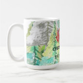 Mug Joyeux Noël moderne Abstrait hiver aquarelle (Gauche)