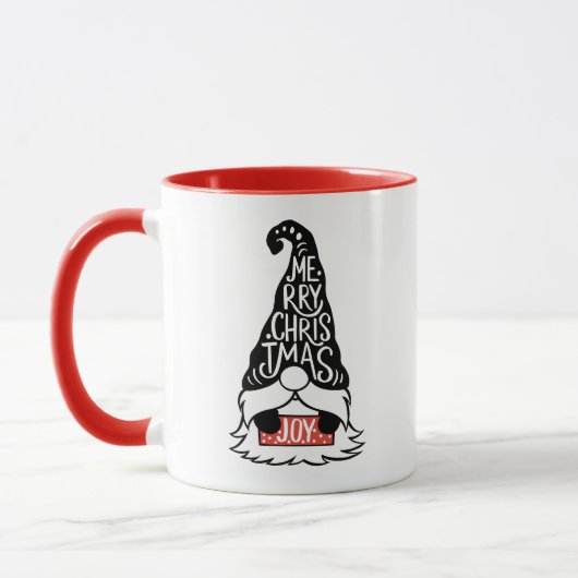 Mug Joyeux Noël moderne Gnome Holiday (Gauche)