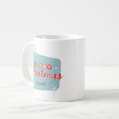Mug Joyeux Noël moderne rétro du milieu du siècle (Devant gauche)