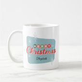 Mug Joyeux Noël moderne rétro du milieu du siècle (Gauche)