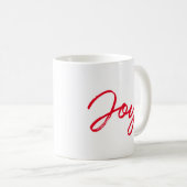 Mug Joyeux Noël moderne rouge et blanc (Devant droit)