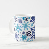 Mug Joyeux Noël Motif de Faux de neige d'hiver (Devant gauche)