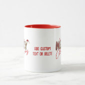 Mug Joyeux Noël, Noël Famille de Noël Rouge (Centre)