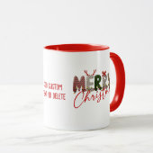 Mug Joyeux Noël, Noël Famille de Noël Rouge (Devant droit)