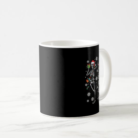 Mug Joyeux Noël Noël Squelette Danc (Devant droit)