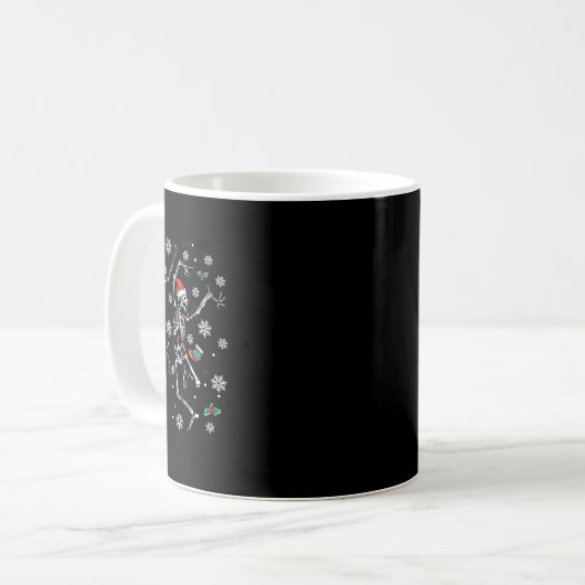 Mug Joyeux Noël Noël Squelette Danc (Devant gauche)