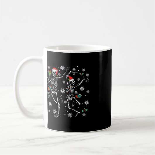 Mug Joyeux Noël Noël Squelette Danc (Gauche)