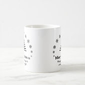 Mug joyeux Noël noir blanc arbre de vacances (Centre)