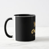 Mug Joyeux Noël Noir Texte Typographie Élégante (Gauche)
