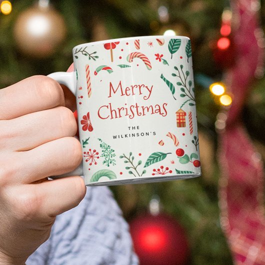 Mug Joyeux Noël nom personnalisé
