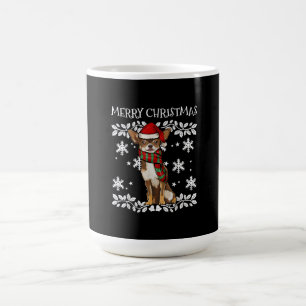 Mug Joyeux Noël Ornement Brown Chihuahua Xmas