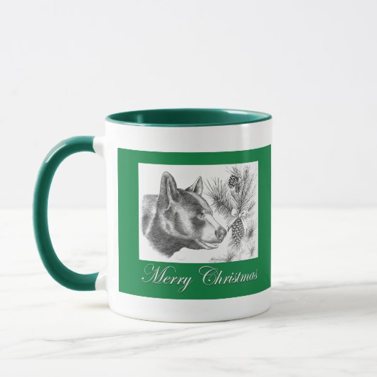 Mug Joyeux Noël Ours Noir (Gauche)