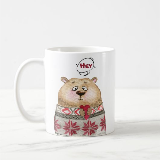 Mug Joyeux Noël ourson de la forêt animé (Gauche)