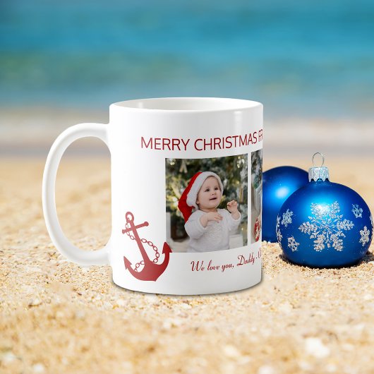 Mug Joyeux Noël Papa Nautique 4 Photo Collage
