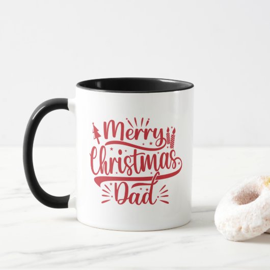 Mug Joyeux Noël papa photo de famille (Avec donut)