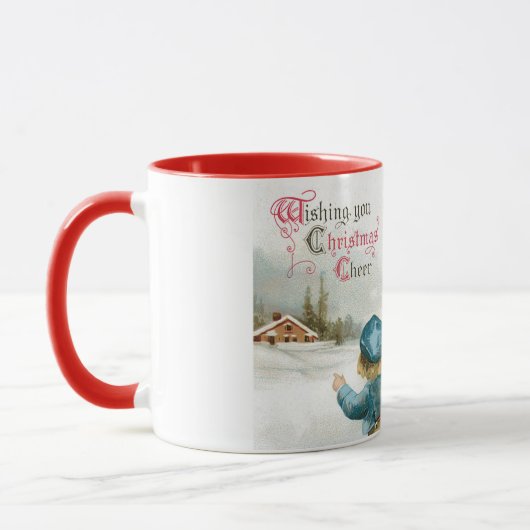 Mug Joyeux Noël par Ellen Clapsaddle (Gauche)