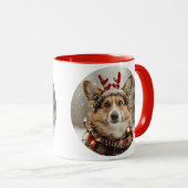 Mug Joyeux Noël Pembroke Welsh Corgi Chien (Devant droit)
