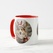 Mug Joyeux Noël Pembroke Welsh Corgi Chien (Devant gauche)